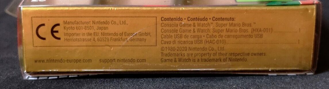 Game & Watch: Super Mario Bros. (nuovo), confezione lato 4